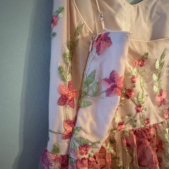 Endless Rose - Floral Embroidered Tiered Maxi Dress - Picture 6 of 7